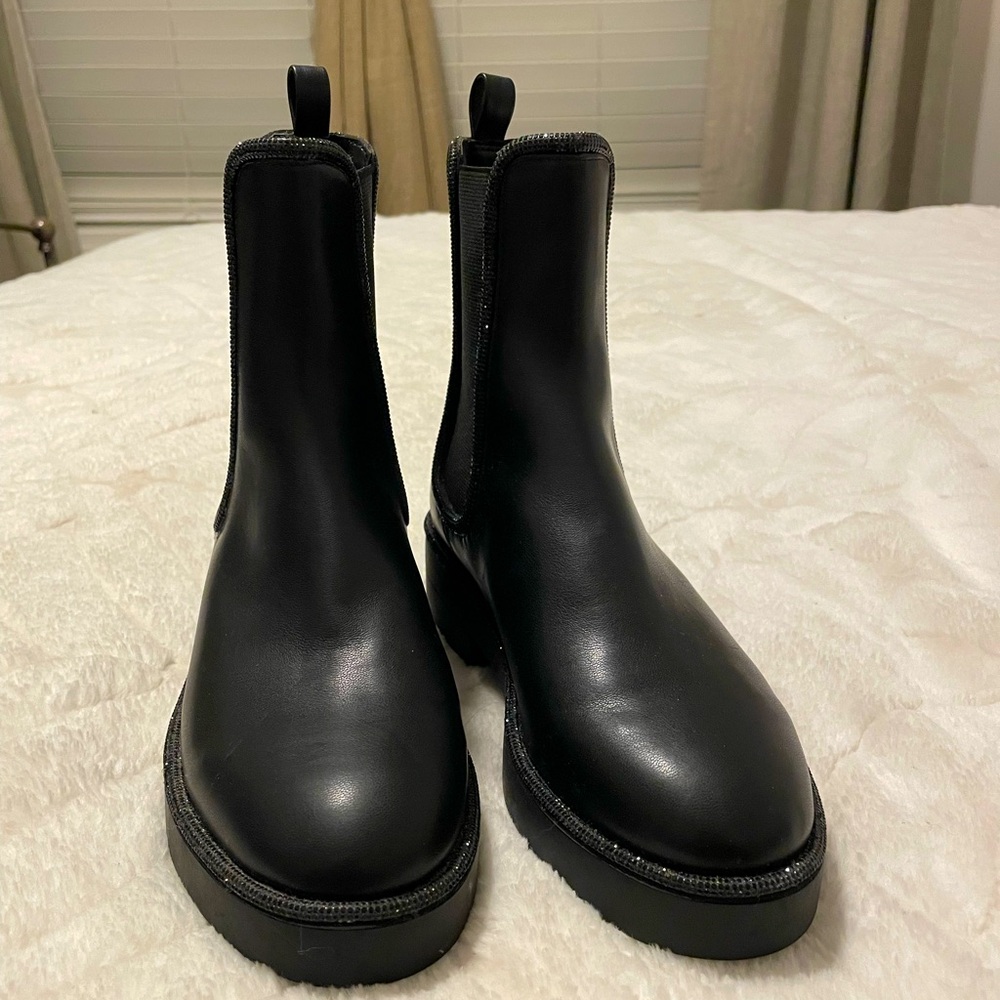 Steven New York black leather boots